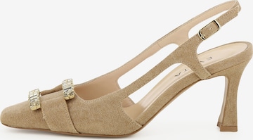 EVITA Slingpump 'CARMELA' in Beige: Vorderseite