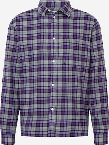 WEEKDAY Button Up Shirt 'Wise' in Purple: front