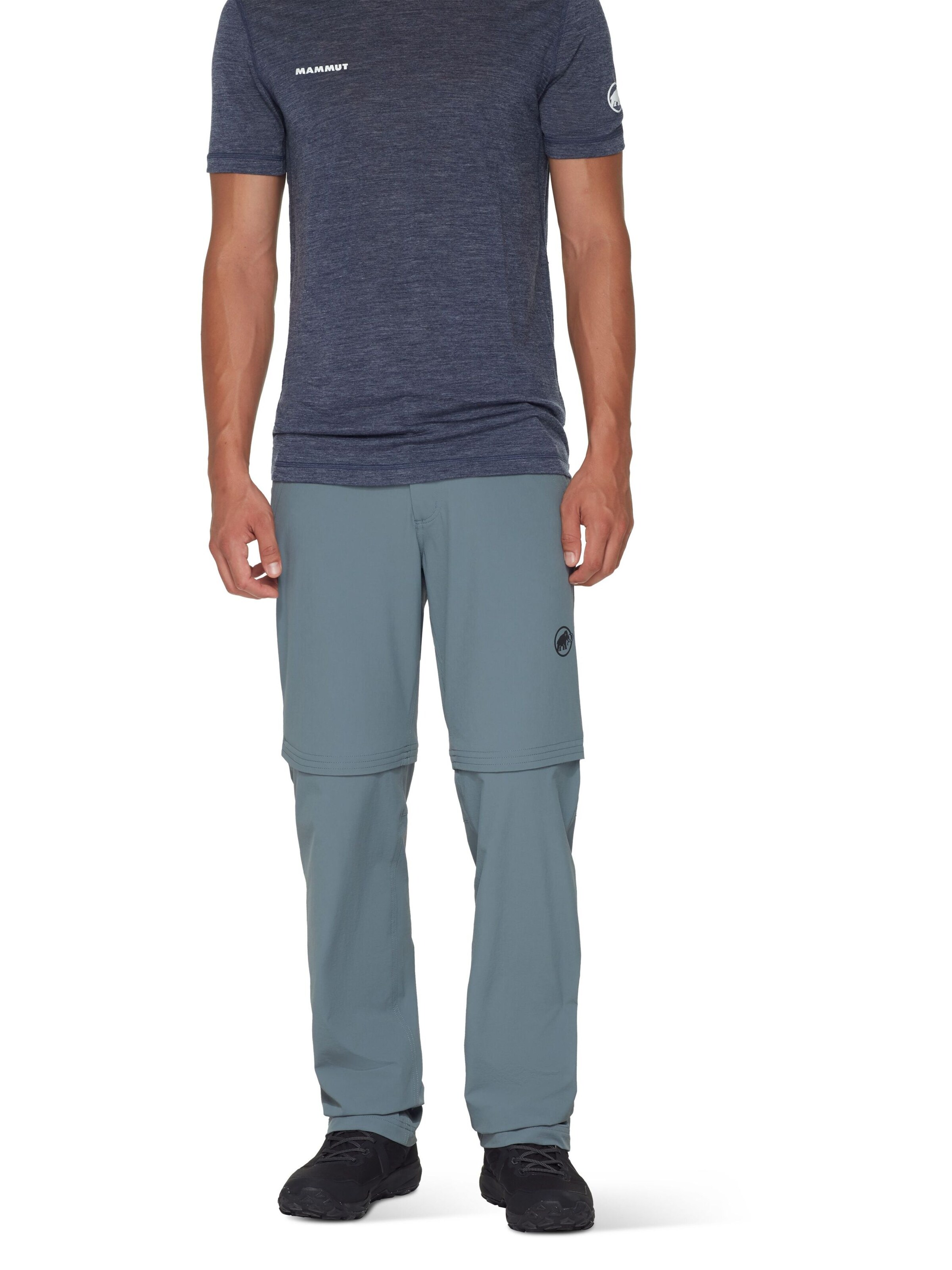 MAMMUT Regular Outdoor Pants in Grey: front