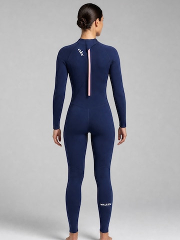 WALLIEN Wetsuit 'High Performance Yulex (3/2) Back Zip' in Blauw