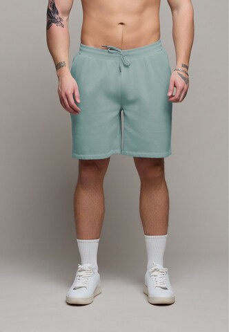 Distorted People Regular Trousers in Green: front