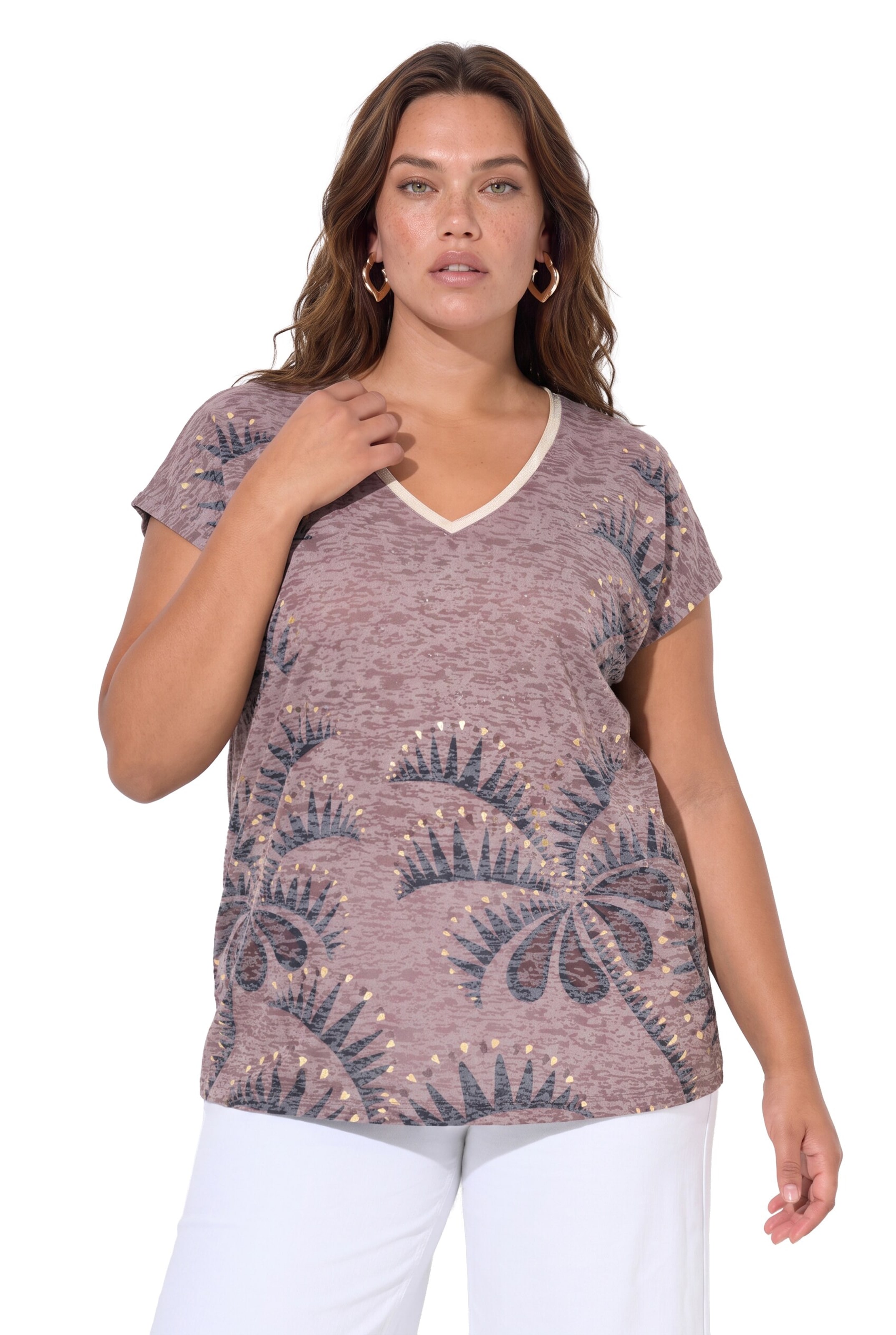 Ulla Popken Shirt in Brown: front