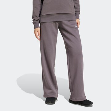 ADIDAS SPORTSWEAR Wide leg Παντελόνι φόρμας σε γκρι: μπροστά
