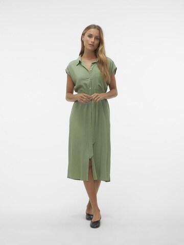 VERO MODA Shirt dress 'MY MILO' in Green