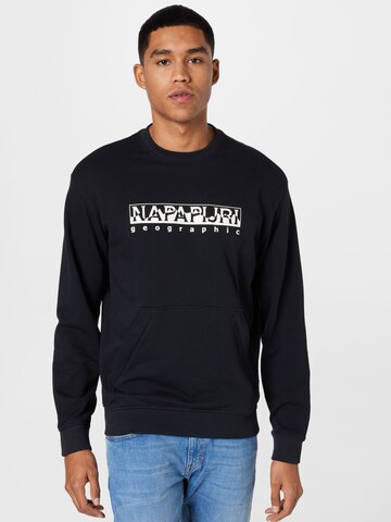 NAPAPIJRI Sweatshirt 'SELLA' in Zwart: voorkant