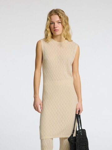 SELECTED FEMME Knit dress in Beige: front