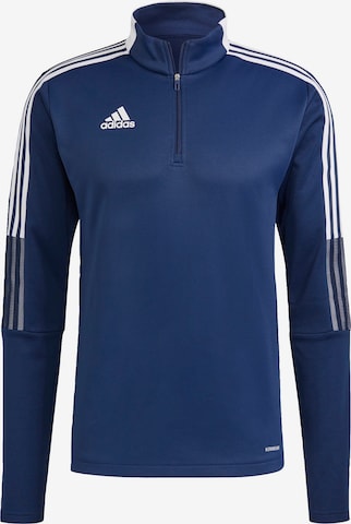 Felpa sportiva 'Tiro 21' di ADIDAS SPORTSWEAR in blu: frontale