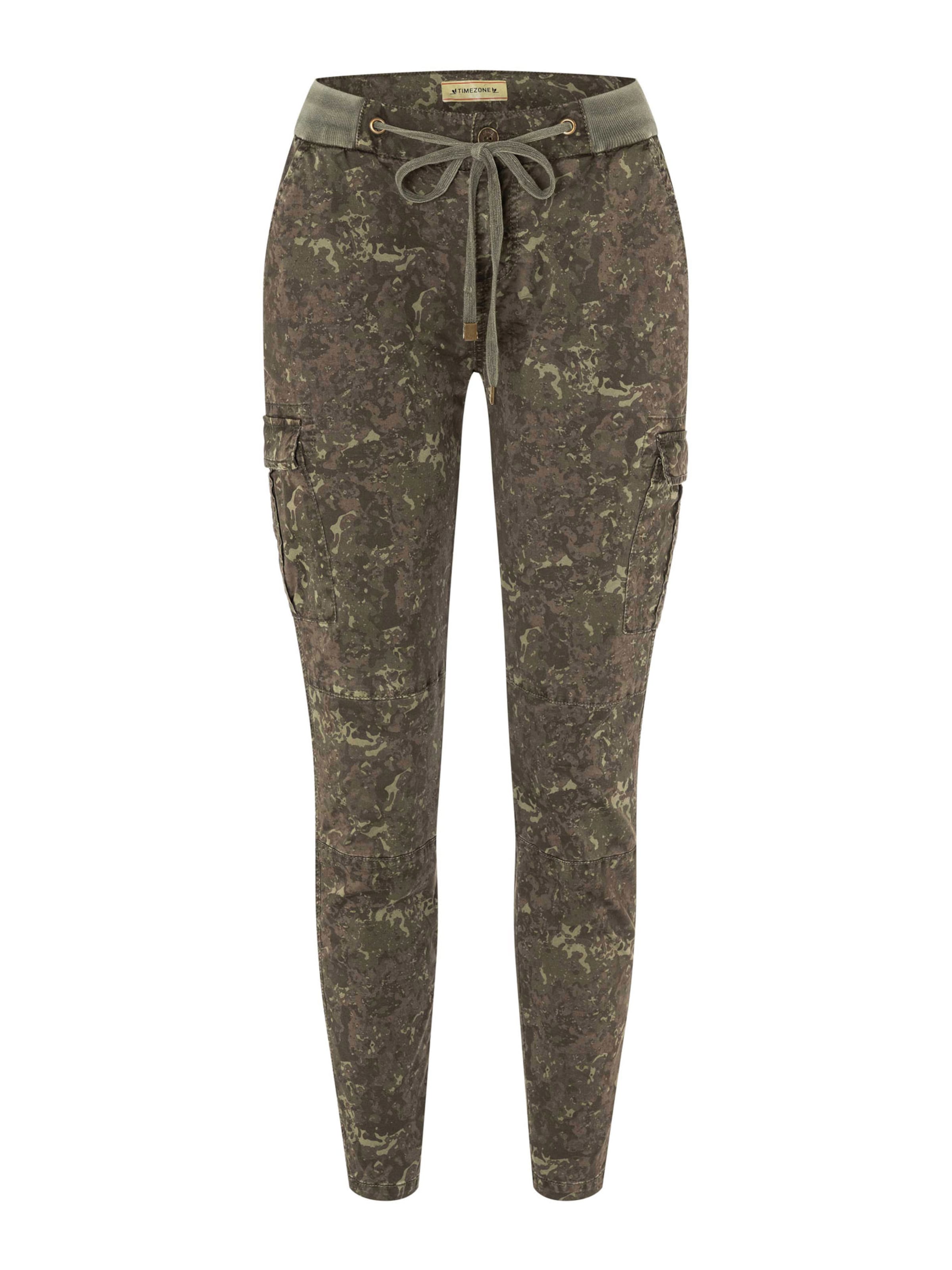 TIMEZONE Slimfit Hose 'Malika' in Grün: Vorderseite