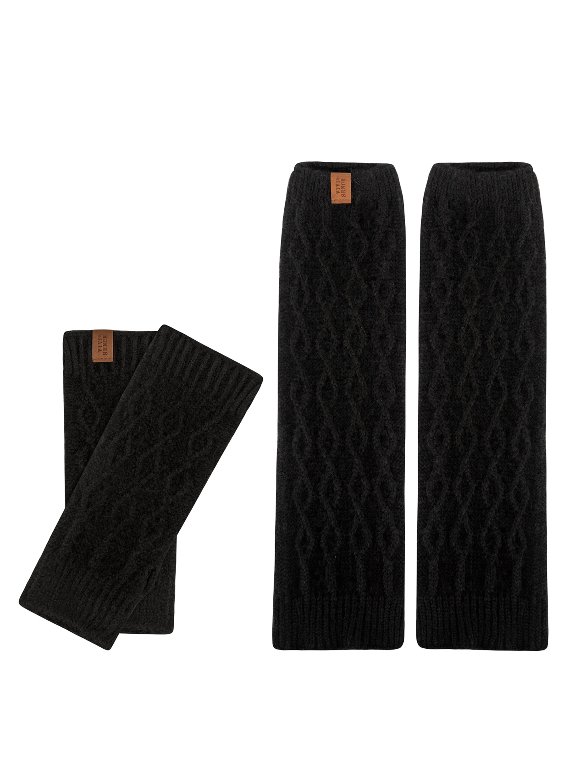 Vivisence Kurzfingerhandschuhe '7300 Set'‌‌‌‌ in Schwarz: Vorderseite