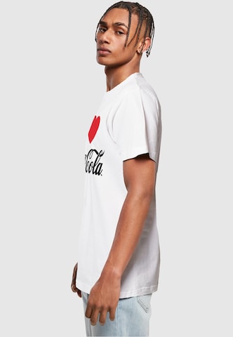 T-Shirt 'Coca Cola I Love Coke' Merchcode en blanc
