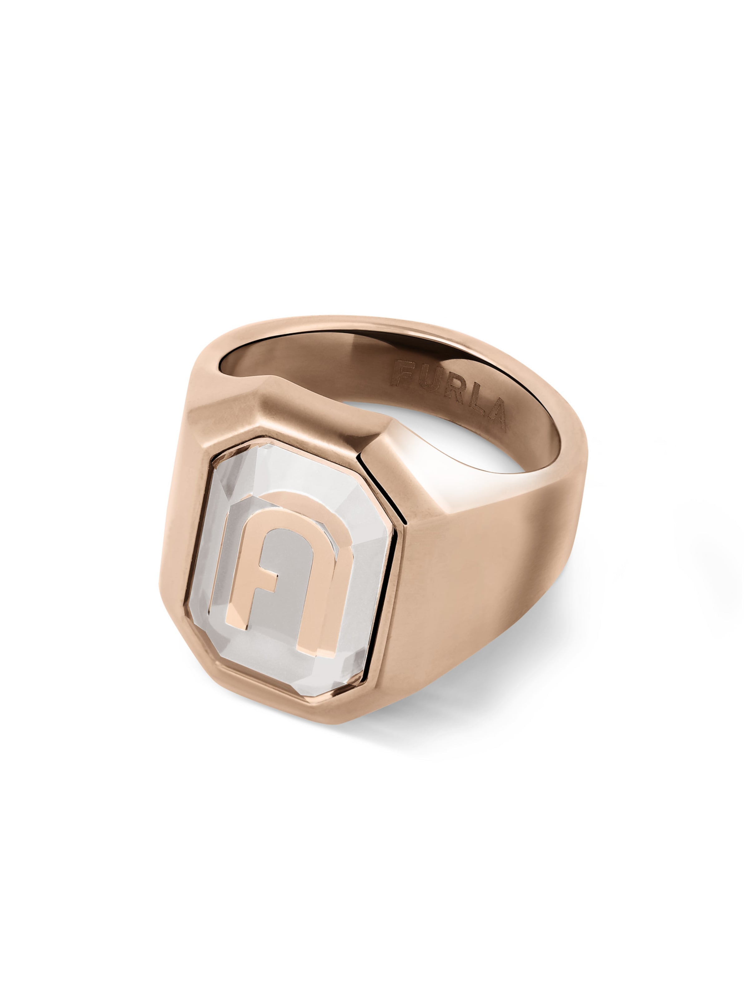 Furla Jewellery Ring 'Octagonal' i guld: forside