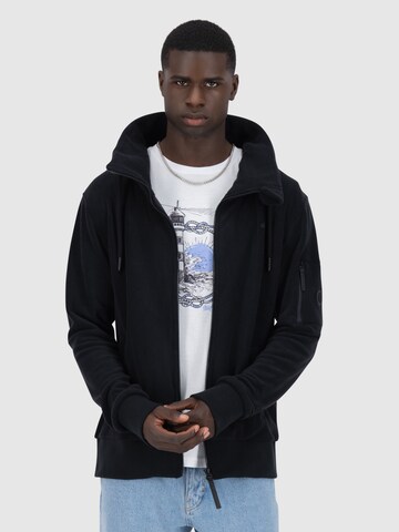 Alife and Kickin Sweatjacke 'Elias' in Schwarz: Vorderseite