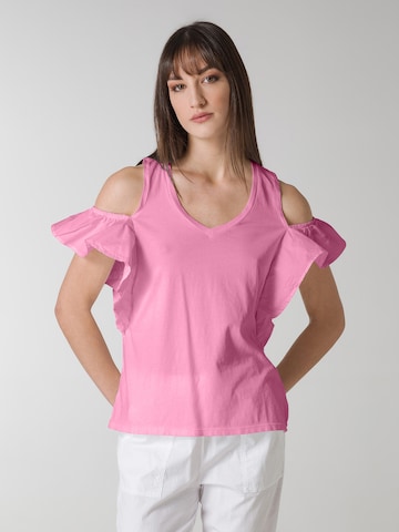 T-shirt DEHA en rose : devant