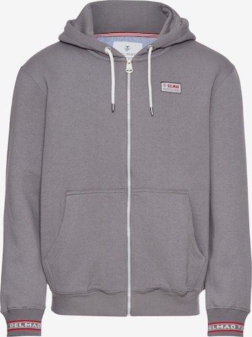 DELMAO Sweatjacke in Grau: Vorderseite
