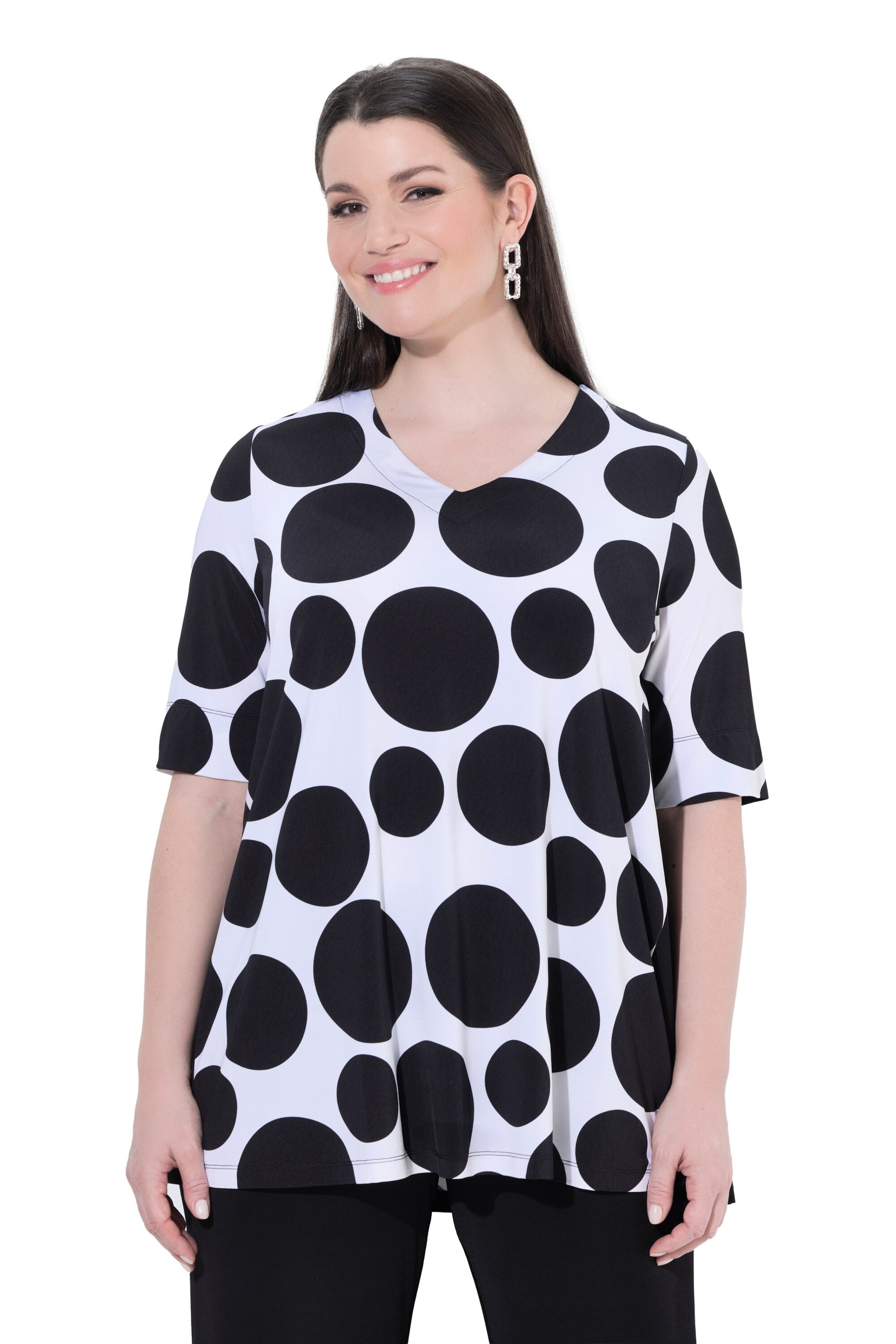 Ulla Popken Shirt in Schwarz: Vorderseite