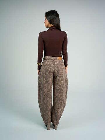 FYS - Barrel Pantalón 'Baroque' en beige