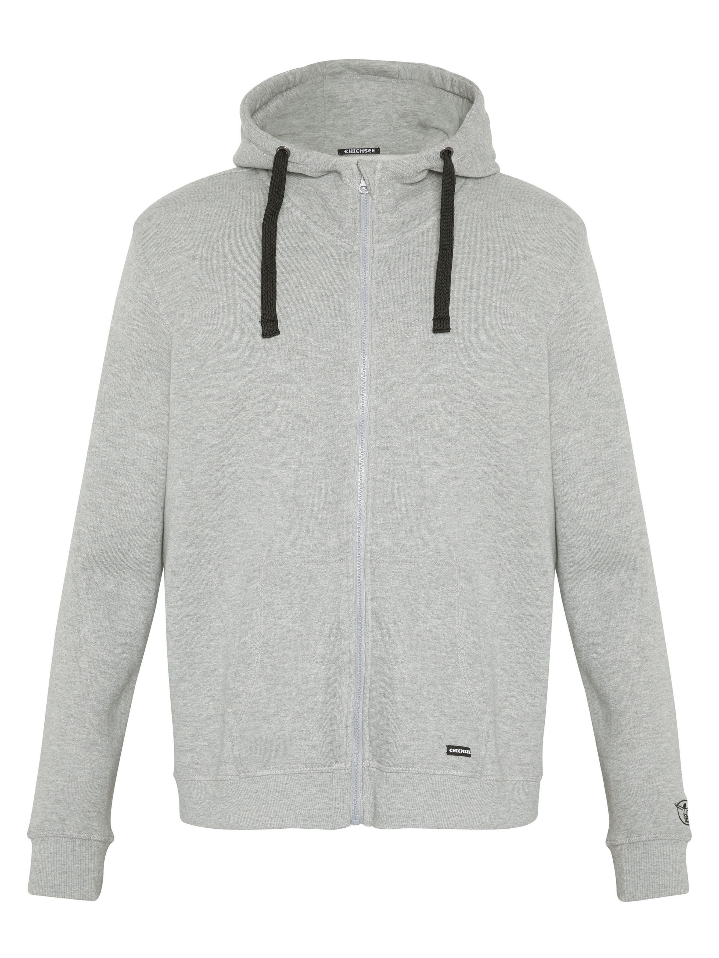 CHIEMSEE Zip-Up Hoodie in Grey: front