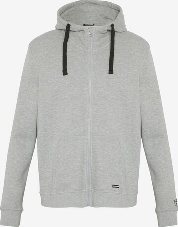 CHIEMSEE Zip-Up Hoodie in Grey: front