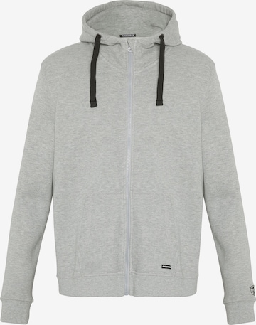 CHIEMSEE Zip-Up Hoodie in Grey: front