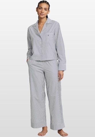 Polo Ralph Lauren Pyjama ' Long Sleeve PJ Set ' in Blau: Vorderseite