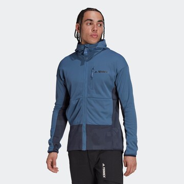 Veste en polaire fonctionnelle 'Zupahike' ADIDAS TERREX en bleu : devant