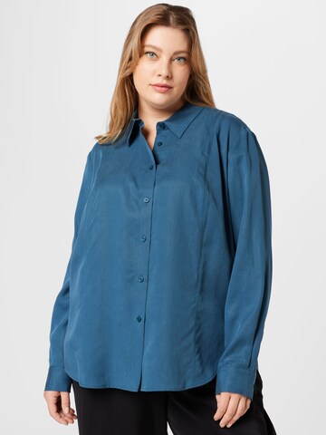 Calvin Klein Curve Blouse in Blue: front