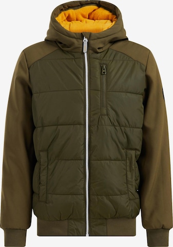 WE Fashion Weatherproof jacket in Green: front