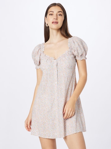 NLY by Nelly - Vestido camisero en blanco: frente