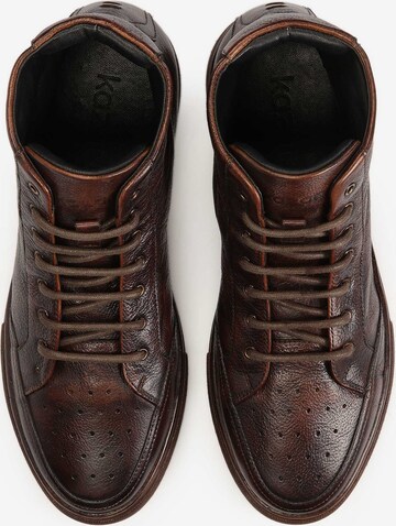 Kazar High-Top Sneakers in Brown