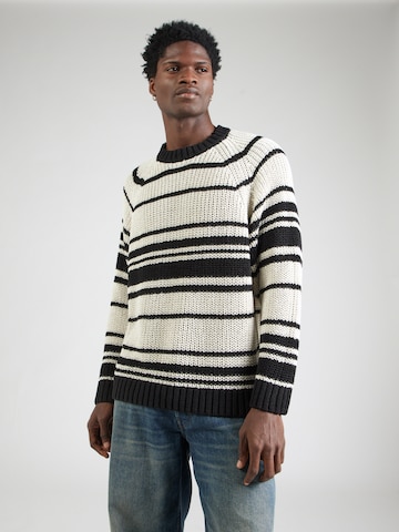 Pull-over WEEKDAY en beige : devant