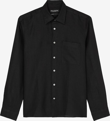 Marc O'Polo Regular fit Button Up Shirt in Black: front