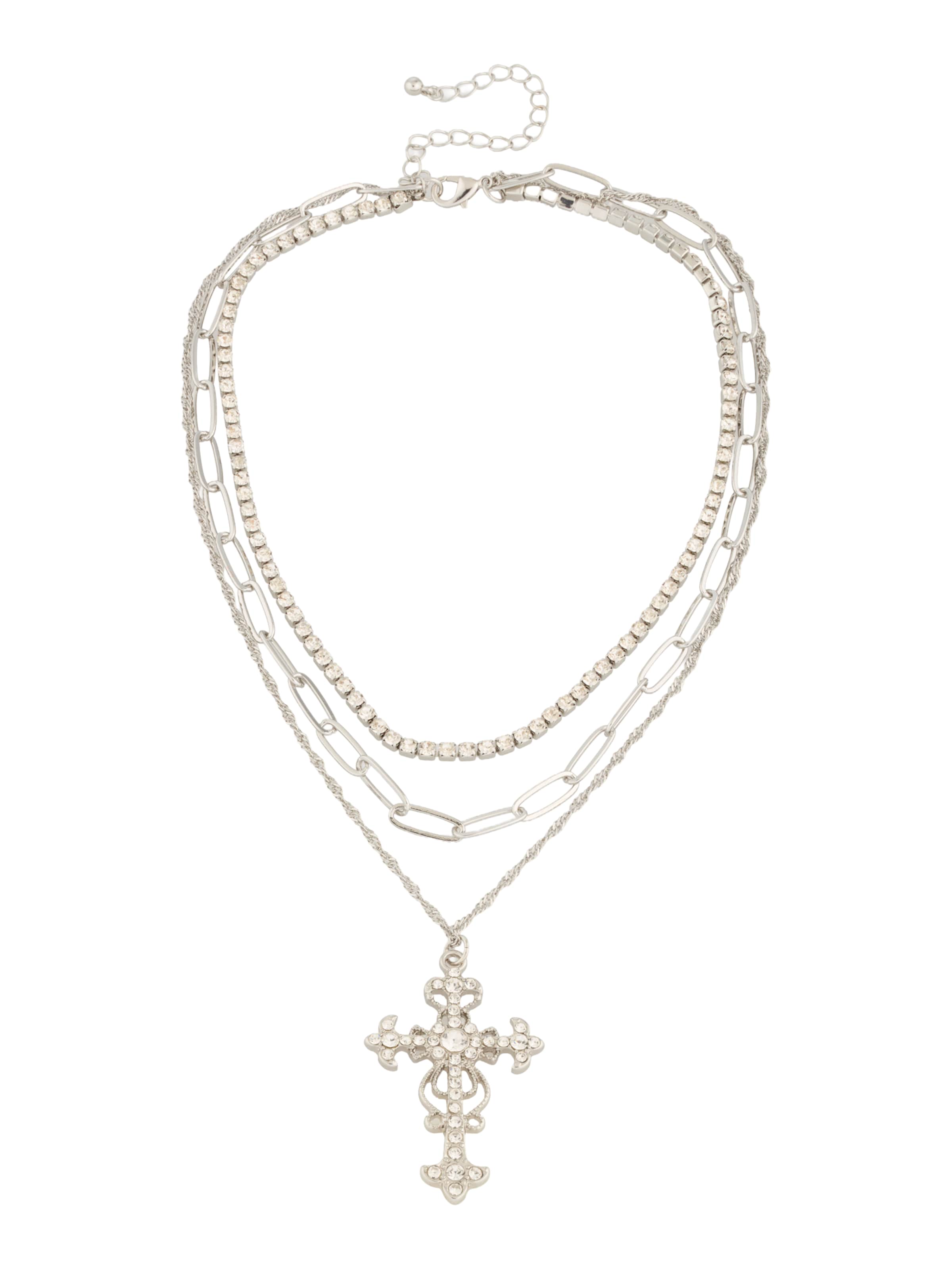 studioselect Kette in silber / transparent, Produktansicht