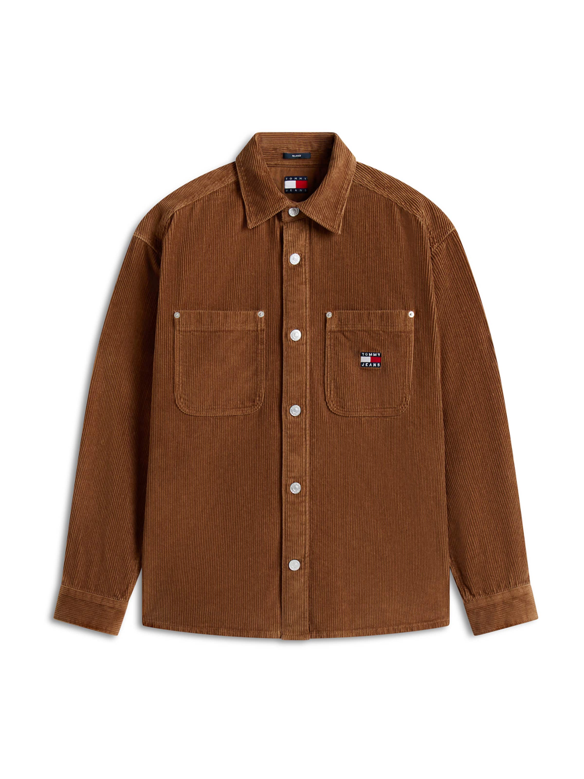 Fit confort Chemise Tommy Jeans en marron : devant