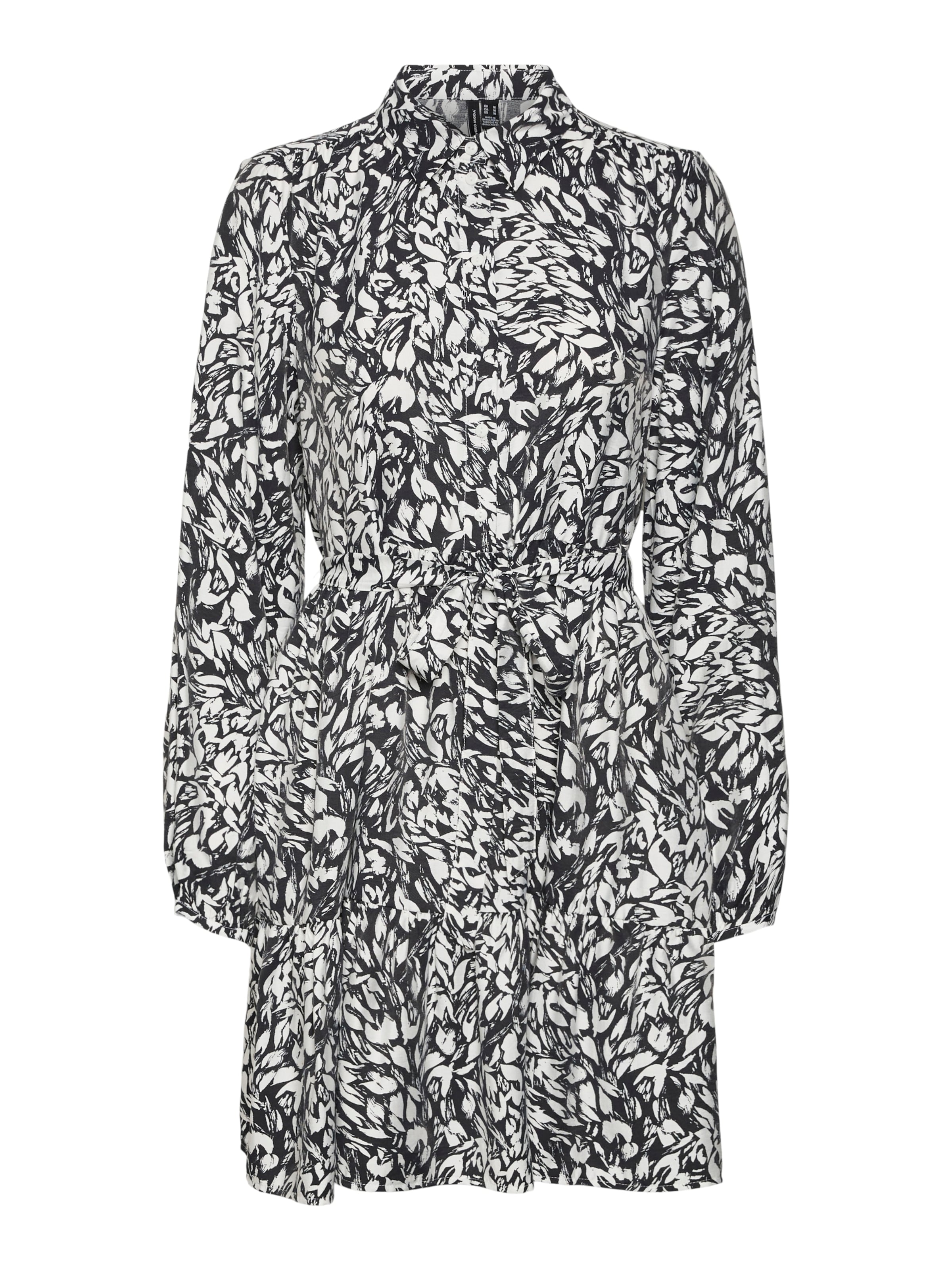 VERO MODAKošulja haljina 'Debby Ana' - crna boja: prednji dio