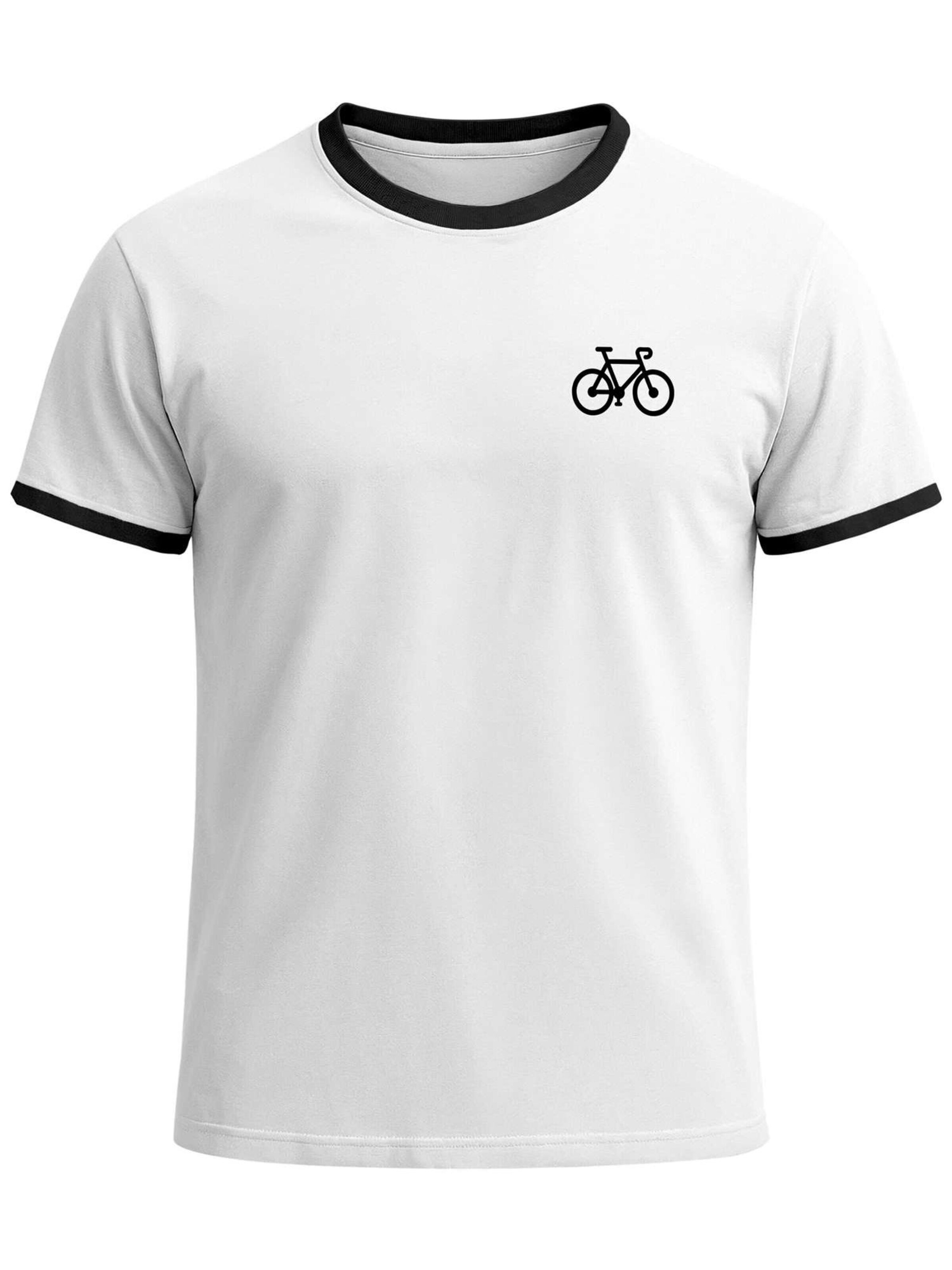 Neverless Shirt 'Fahrrad' in White: front