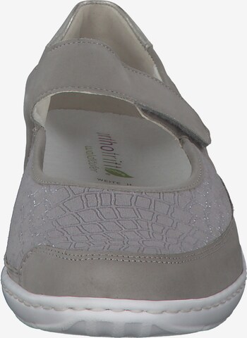 WALDLÄUFER Ballet Flats with Strap 'Henni 496H33' in Grey