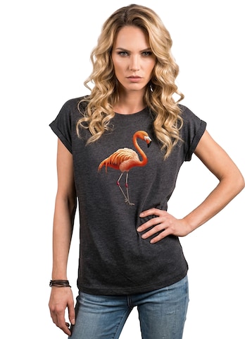 MAKAYA Shirt 'Flamingo' in Grey: front