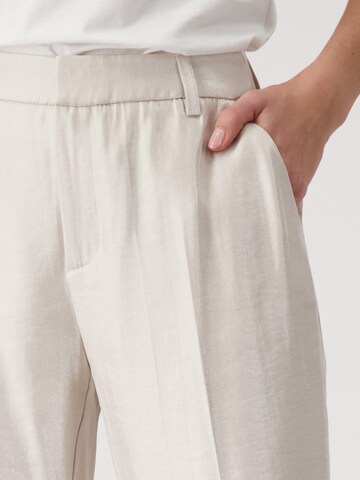 Regular Pantalon à plis monari en beige