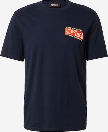 SCOTCH & SODA Тениска в синьо: отпред