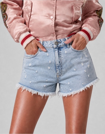 Philipp Plein Regular Jeans in Blauw: voorkant