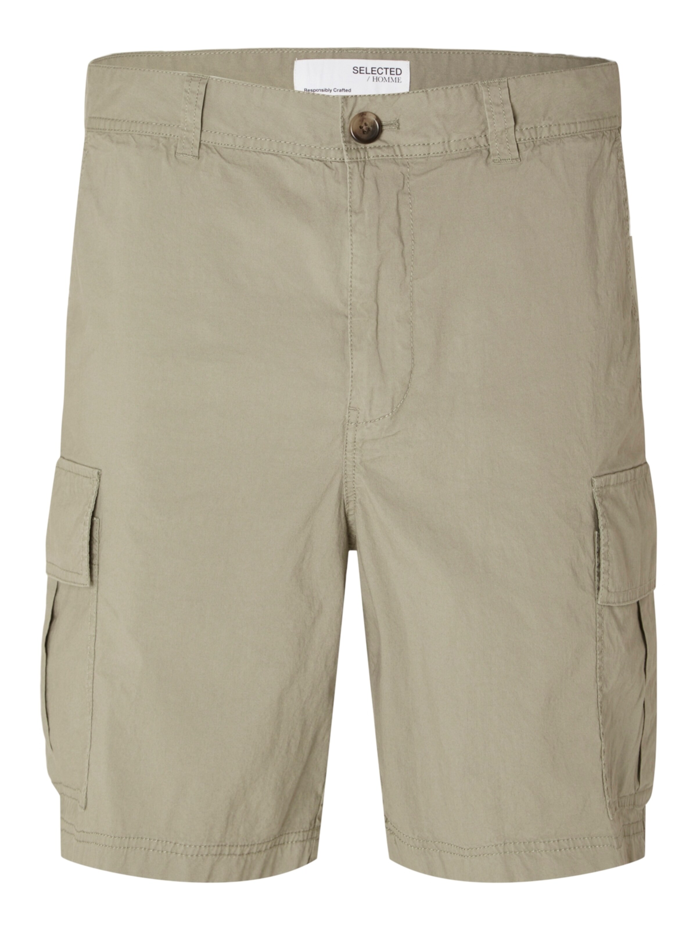 Regular Pantalon cargo 'EVAN' SELECTED en gris : devant