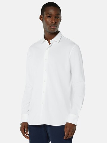 Coupe regular Chemise Boggi Milano en blanc : devant