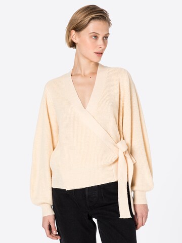 ICHI Cardigan 'NOVO' i beige: forside