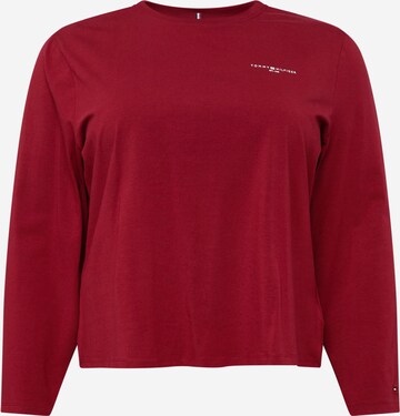 Tommy Hilfiger Curve T-shirt i röd: framsida