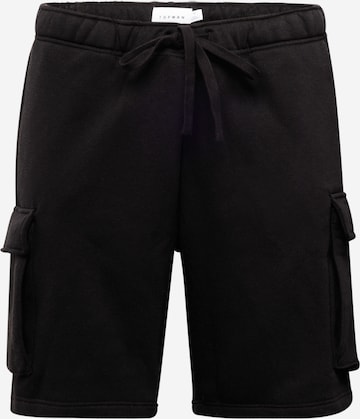 Regular Pantalon cargo TOPMAN en noir : devant