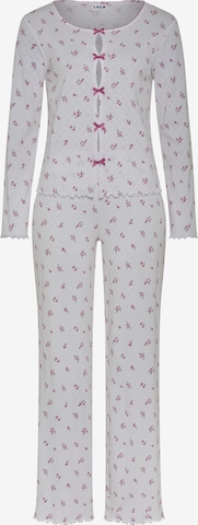 Pyjama LSCN by LASCANA en blanc : devant