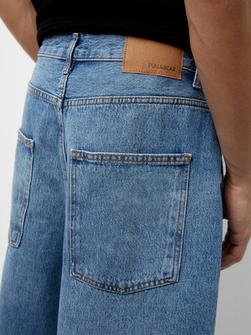 Pull&Bear Wide leg Jeans in Blauw