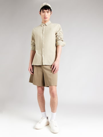 Coupe regular Chemise MUSTANG en beige