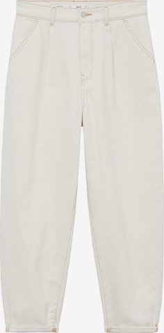 MANGO Loose fit Pleated Jeans 'Michelle' in Beige: front