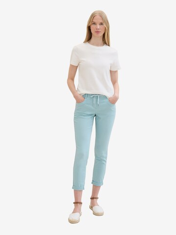 Coupe slim Pantalon TOM TAILOR en bleu